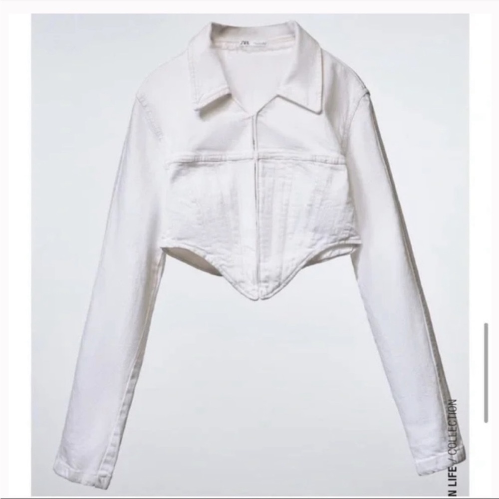 NWT Zara cropped corset jacket